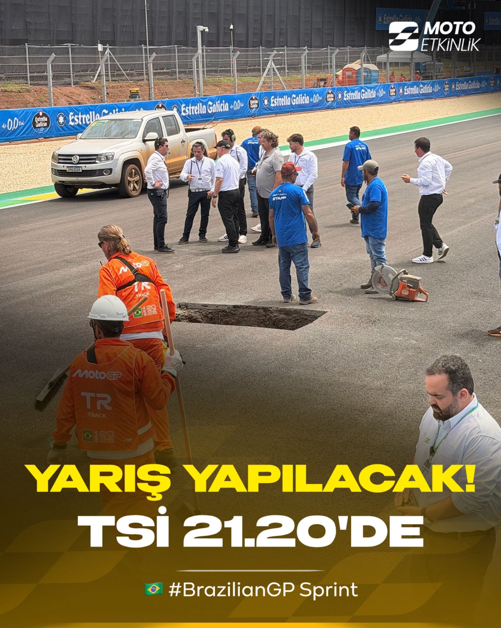 Goiana’da Pist Çöktü Sprint Yarışı Ertelendi.