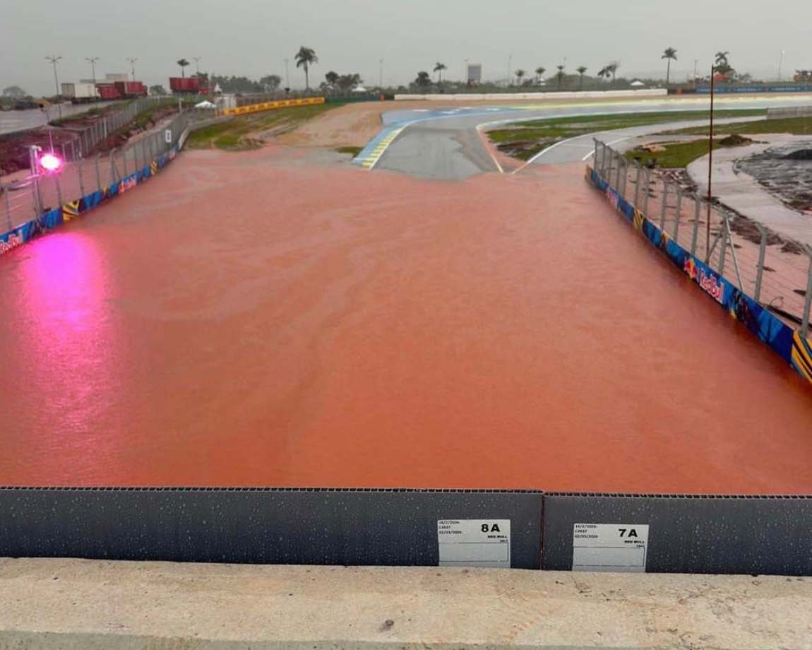 MotoGP Brezilya GP öncesi Goiania pistini sel vurdu: Hafta sonu risk altında