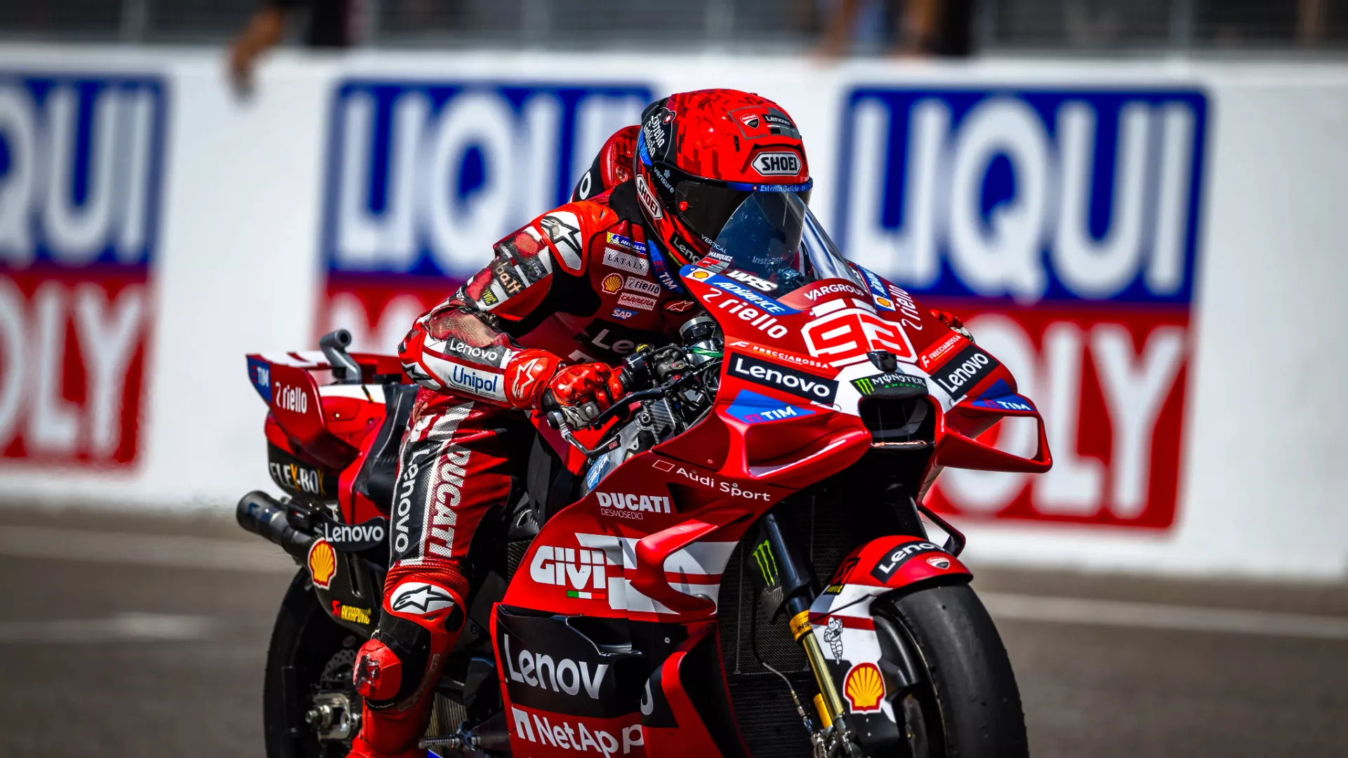 Marc Marquez achieved a double podium: victory at the Sachsenring, and a podium finish with Trackhouse Aprilia